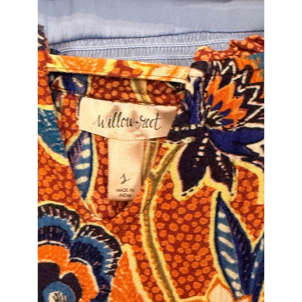 Willow Root Boho Floral Bell Sleeve Blouse Size Small - Picture 3 of 3